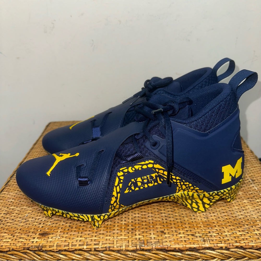 Nike Jordan Alpha Menace Pro 3 Promo Michigan Wolverines DH3368 403 Size 12 - Picture 9 of 14